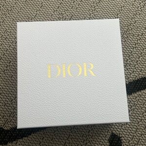 Dior White Gift Box with Tissue Gold Logo size 8.5” x 8.5”